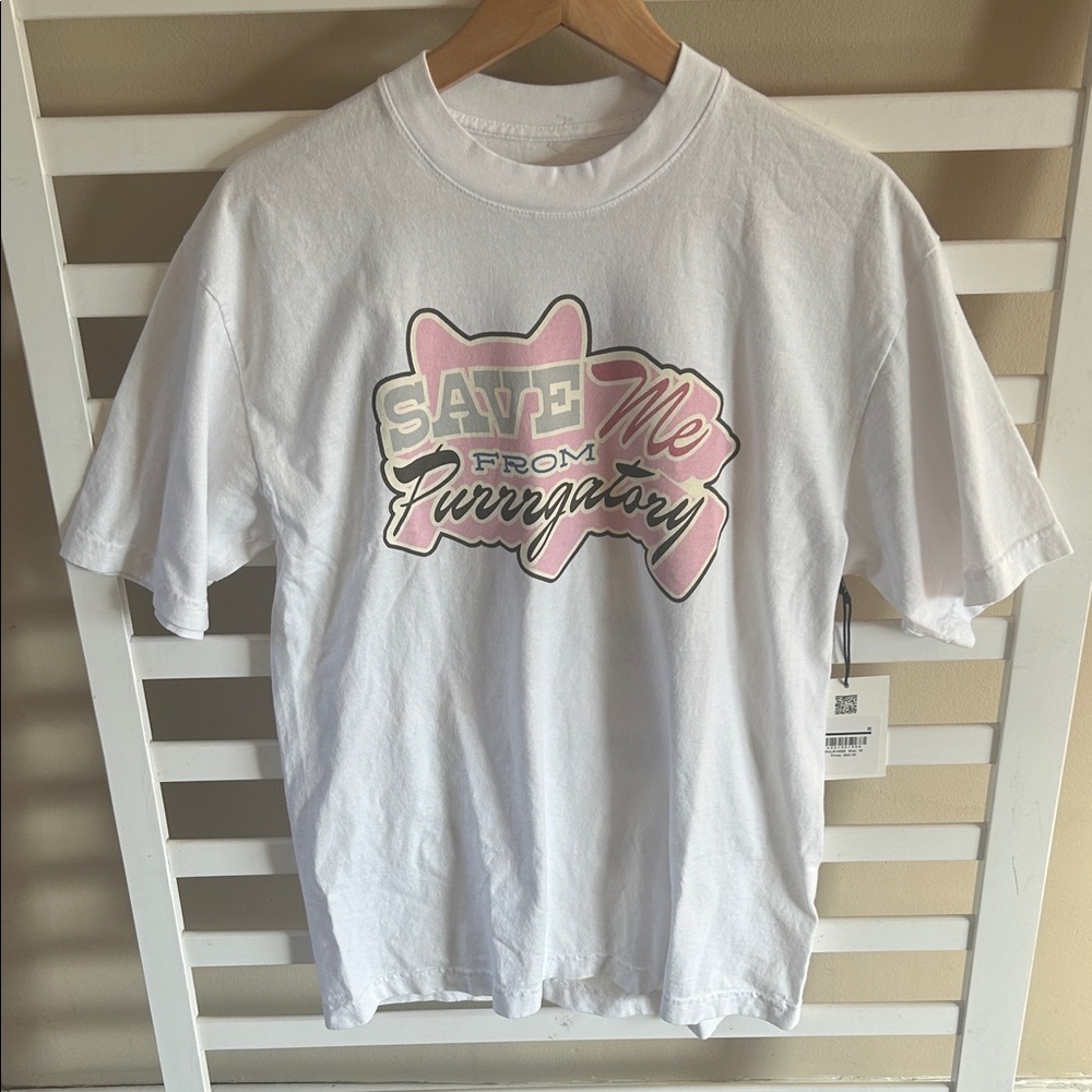 NWT Purgatory x Revolve x City Of Angels White Graphic T-Shirt Short Sleeve